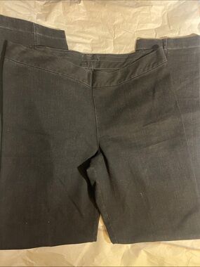 THE ROW: Stratton, Black Denim pant with Elastic Waistband   Made in USA